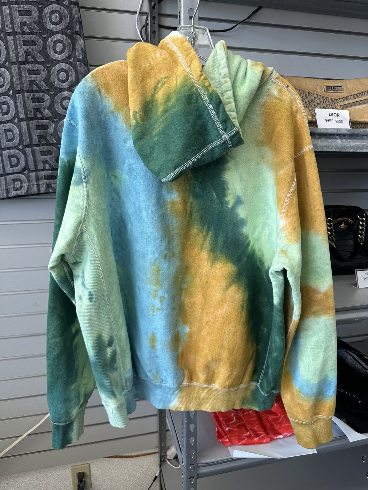 Awake NY awake ny tie dye hoodie large green blue yellow Size US L / EU 52-54 / 3 - 4 Thumbnail