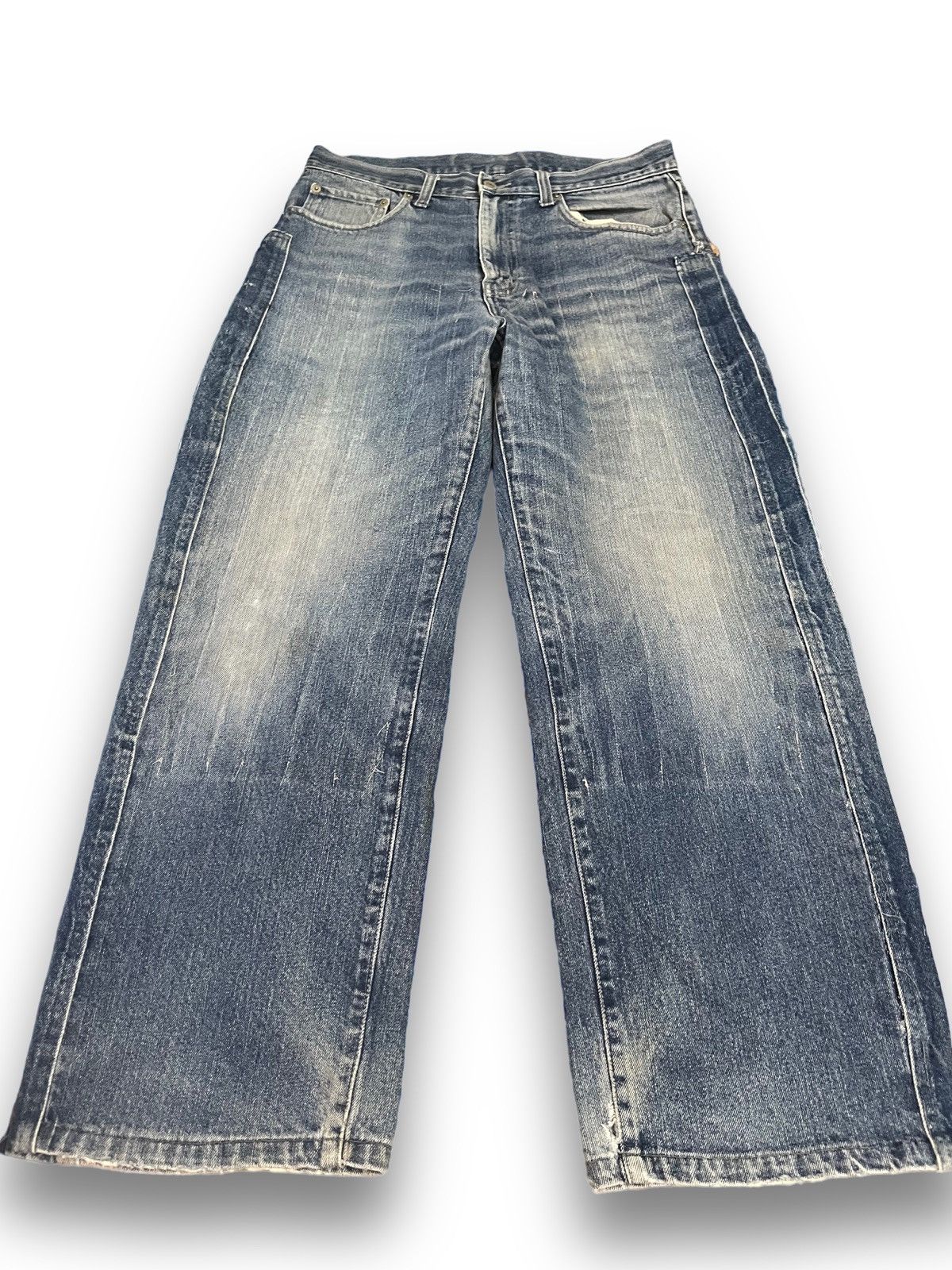 Jun Takahashi UniqloY2K Baggy Distress Style Jeans Size US 31 - 1 Thumbnail