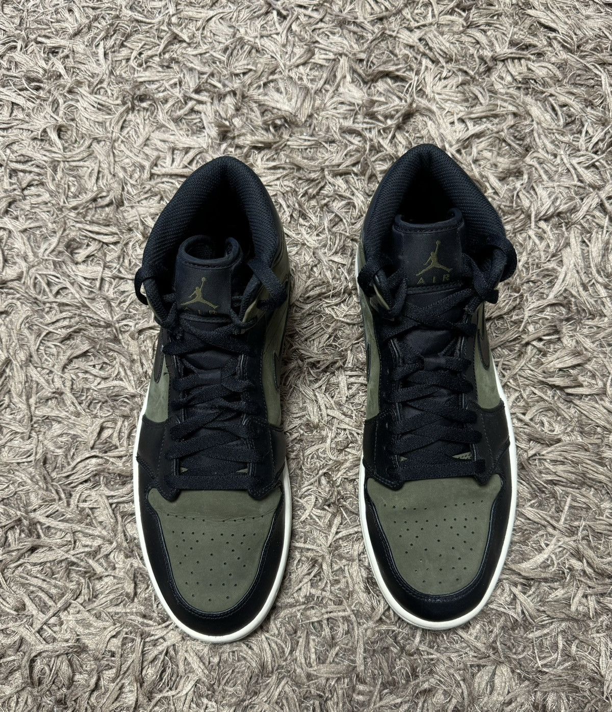 Nike Nike Air Jordan 1 canvas olive/black 10.5 US high Size US 10.5 / EU 43-44 - 3 Thumbnail