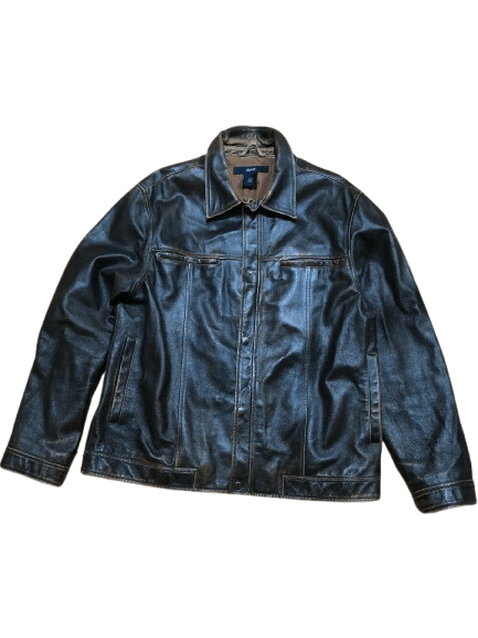 Gap Vintage Gap Classic Fit Leather Jacket Size L Size US L / EU 52-54 / 3 - 1 Thumbnail