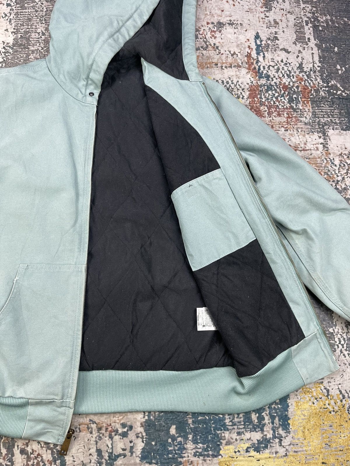 Carhartt Vintage Carhartt WIP Canvas Pine Green Hoodie Size US S / EU 44-46 / 1 - 10 Thumbnail