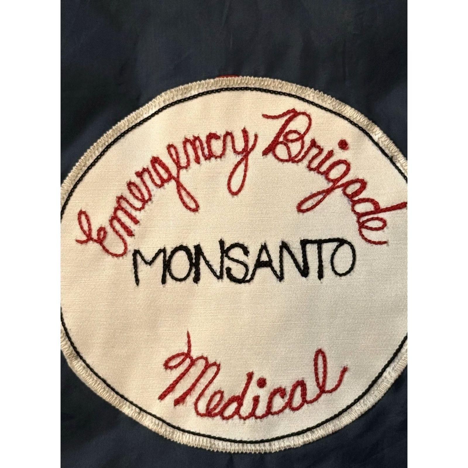 Dunbrooke VINTAGE Monsanto Emergency Medical Brigade Employee Jacket XL Workwear Navy Blue 70s Bomber Jacket Mens Size US XL / EU 56 / 4 - 5 Thumbnail