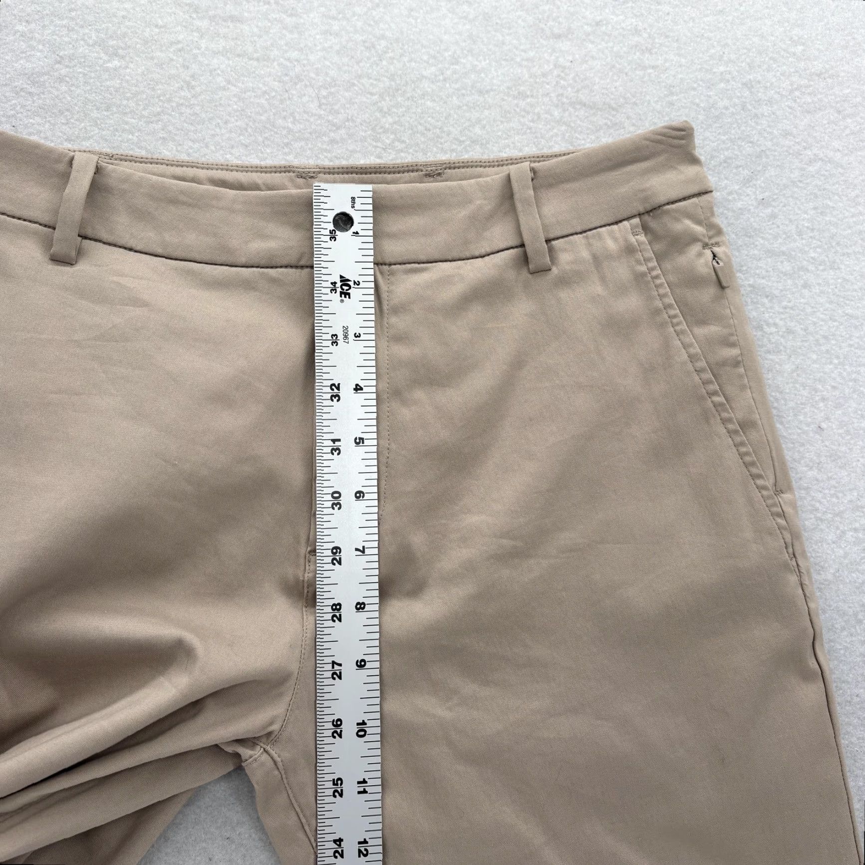 Vintage Birddogs Stretch Khakis Pants Mens 28x30 Beige Lined Casual Flat Front Zip Pocket Tapered Regular 30in Wh Size US 28 / EU 44 - 7 Thumbnail