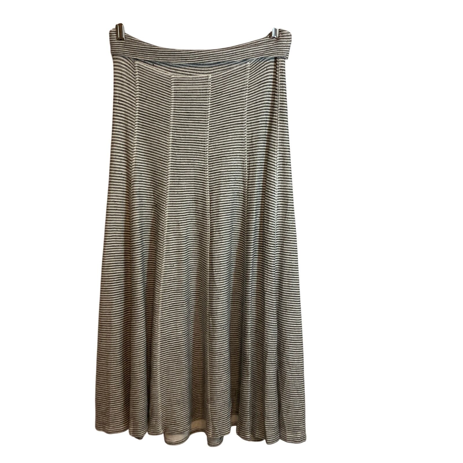 Other Monteau Black and White Striped Knit Sweater Fall Midi Skirt Size 30" / US 8 / IT 44 - 2 Thumbnail