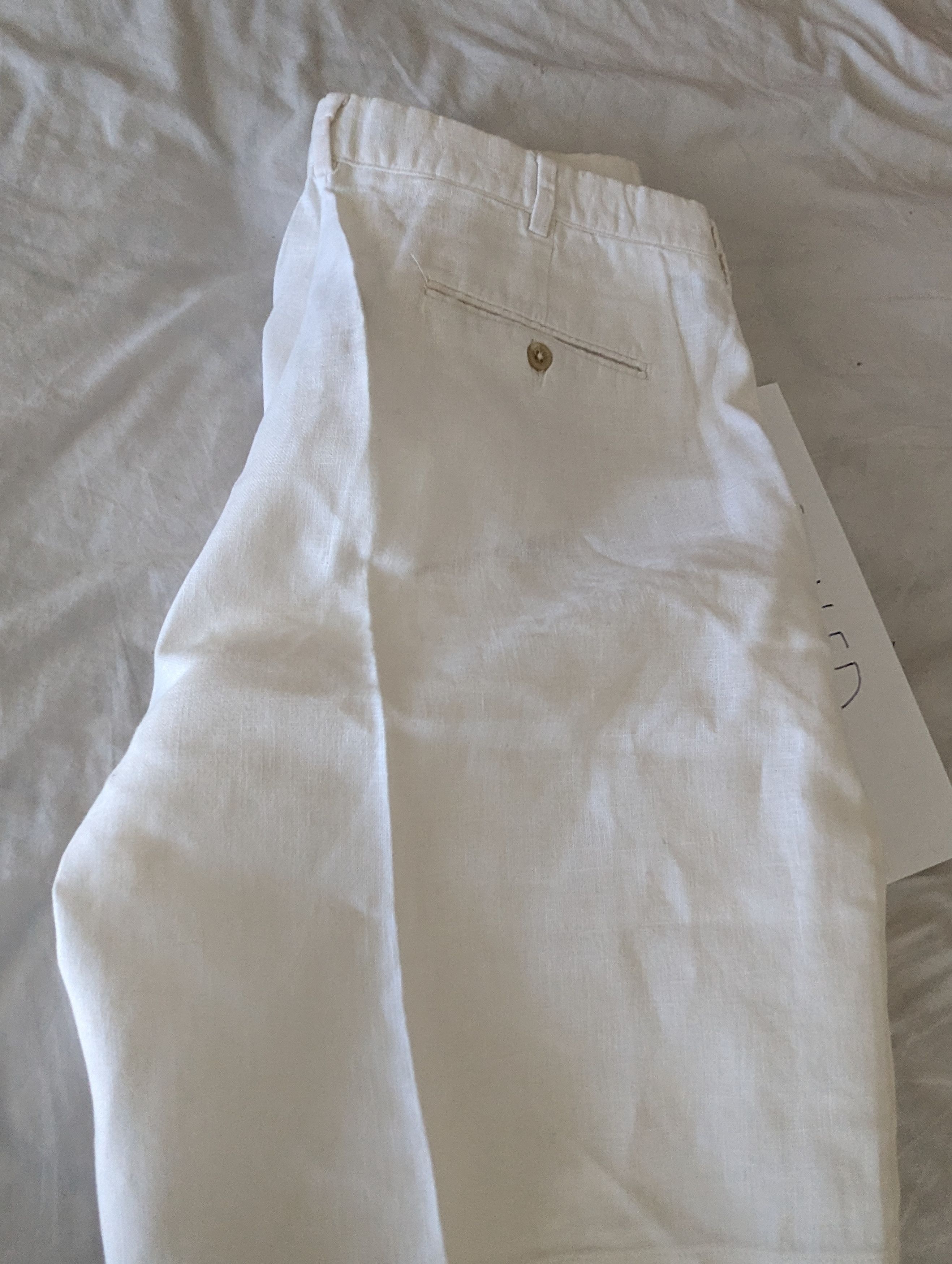 Polo Ralph Lauren Linen Short White Pant Size US 35 - 2 Thumbnail