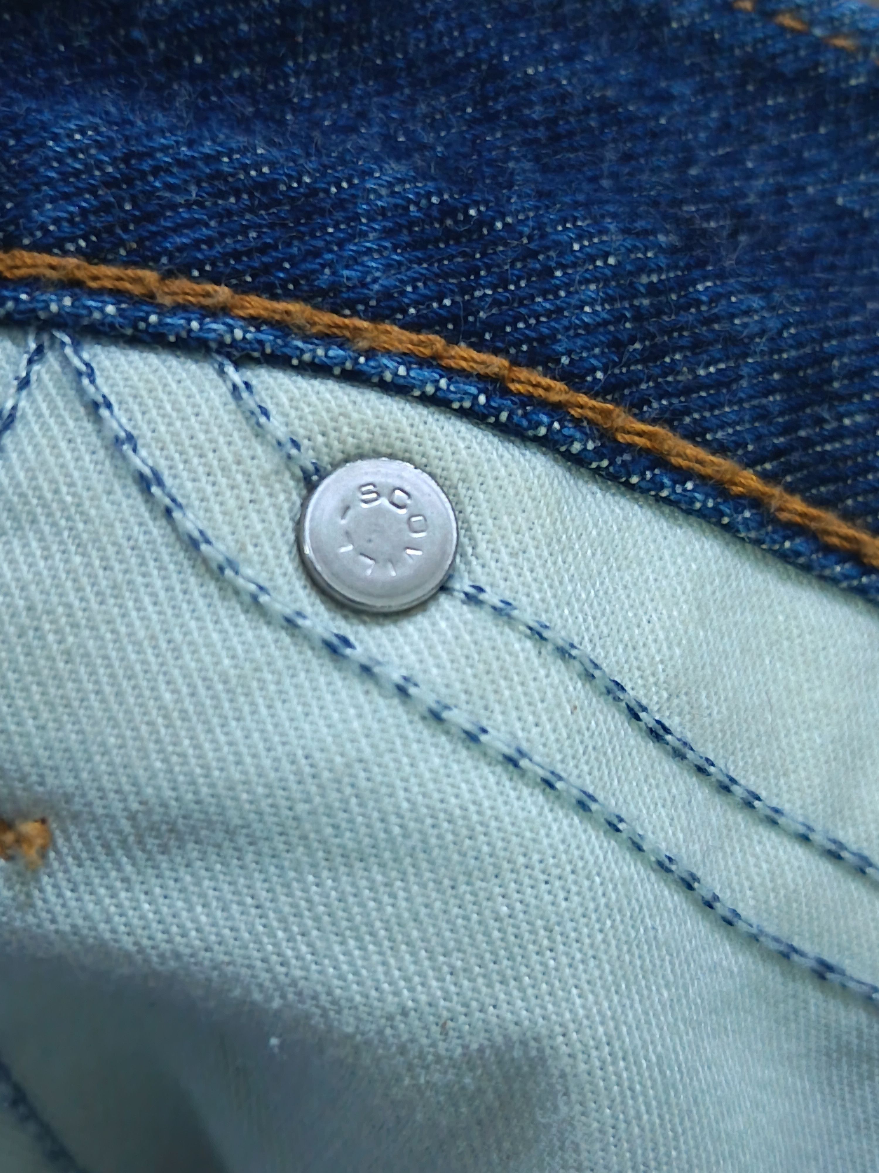 Japanese Brand Vintage maverick blue bell E1101 green selvedge buckle back Size US 30 / EU 46 - 12 Thumbnail