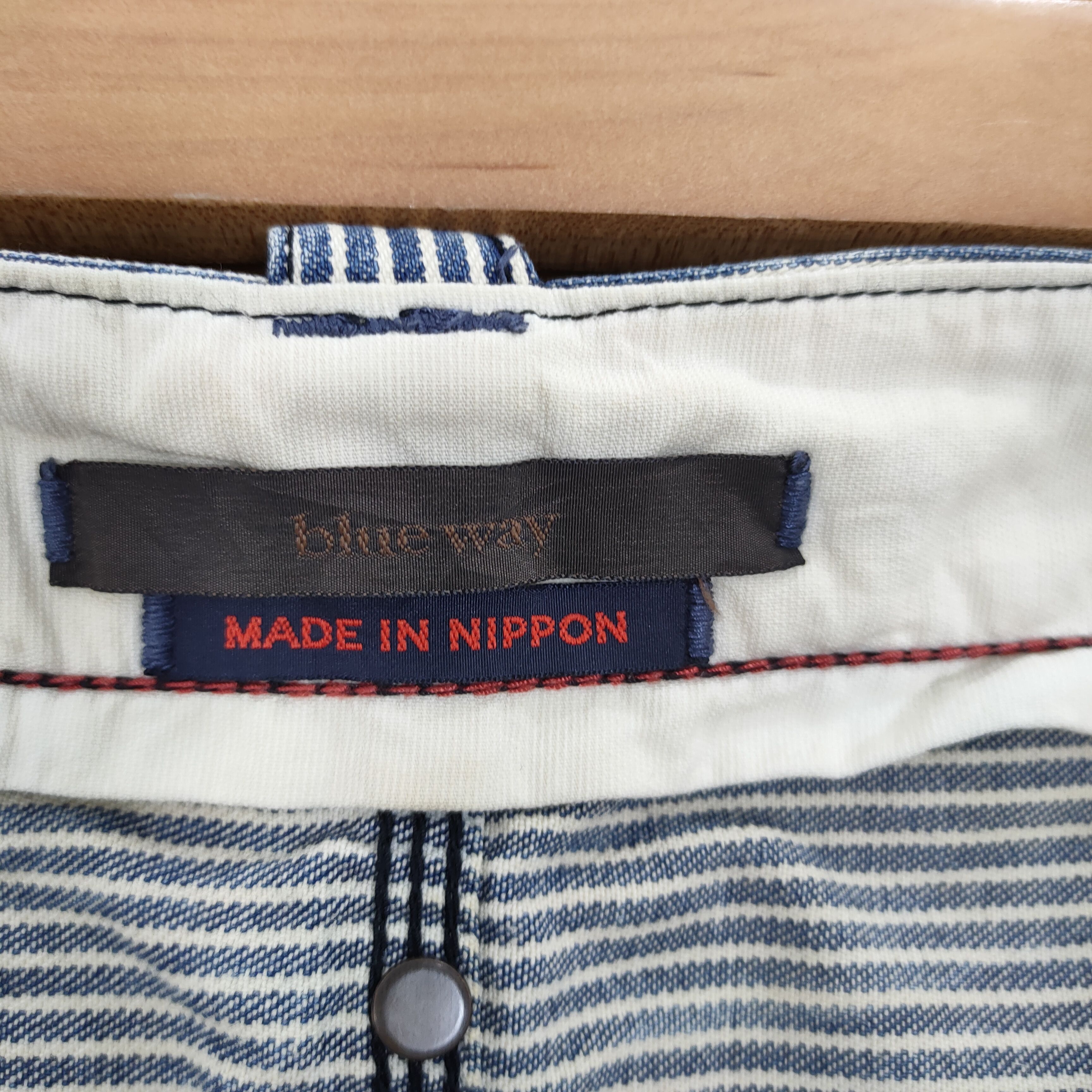 Solid and Striped VINTAGE MADE IN NIPPON FADED HICKORY STRIPE BUSH PANTS Size US 30 / EU 46 - 13 Thumbnail