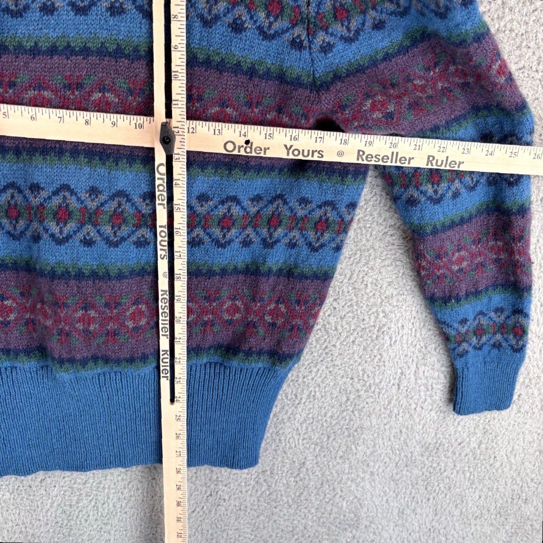 Laura Ashley VINTAGE Laura Ashley Cardigan Sweater Women’s One Size Blue Wool Shawl Collar Cardigan Knit 100% Wool 90s Classic Outdoor Boys/Girls Mens Womens Size L / US 10 / IT 46 - 6 Thumbnail