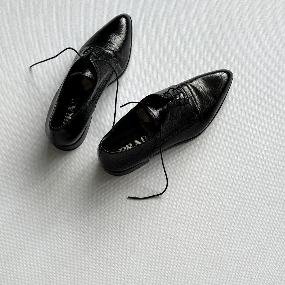Prada Prada Women's Derby Leather Shoes Size US 6 / IT 36 - 1 Thumbnail