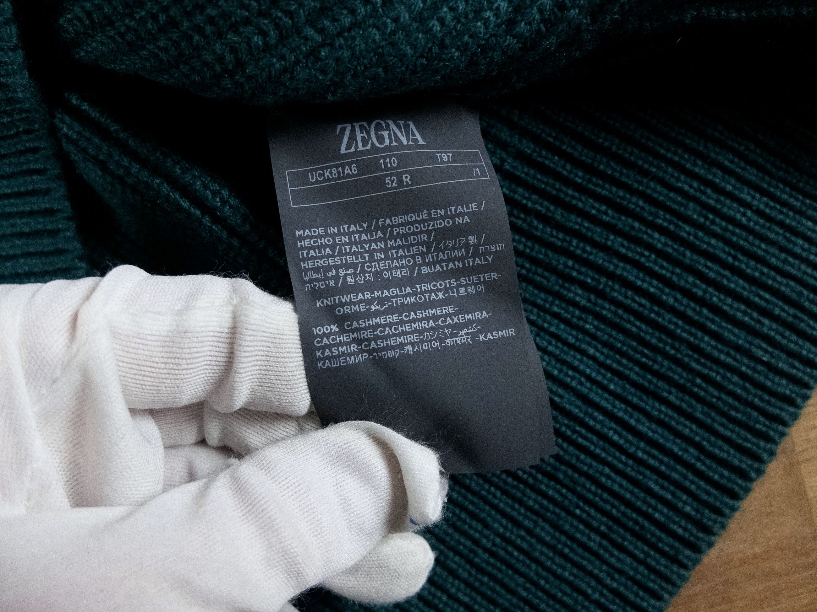 Ermenegildo Zegna ZEGNA Oasi Cashmere green sweater Size Large / 52 Size US L / EU 52-54 / 3 - 5 Thumbnail