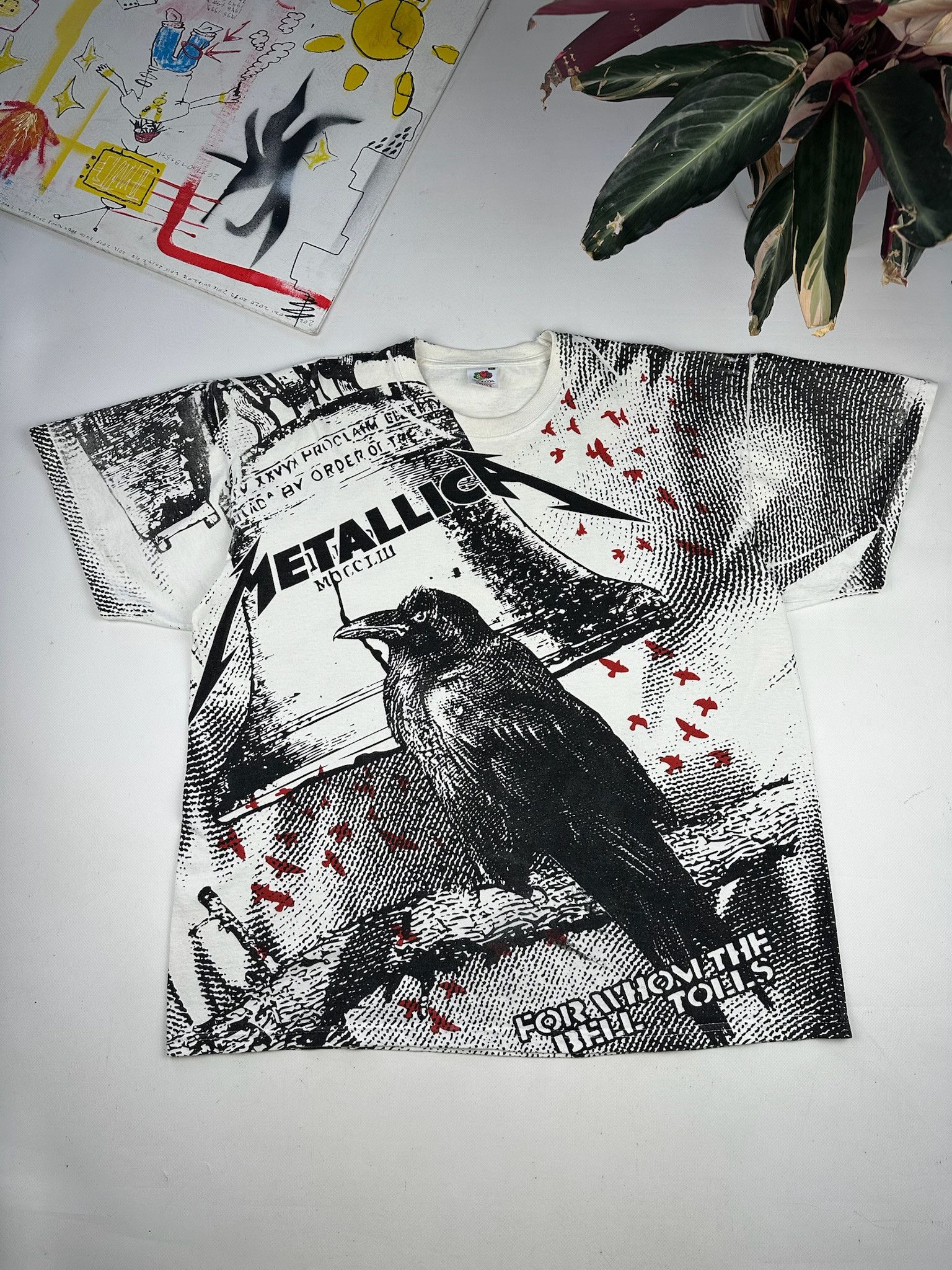 Vintage 00s aop Metallica t-shirt