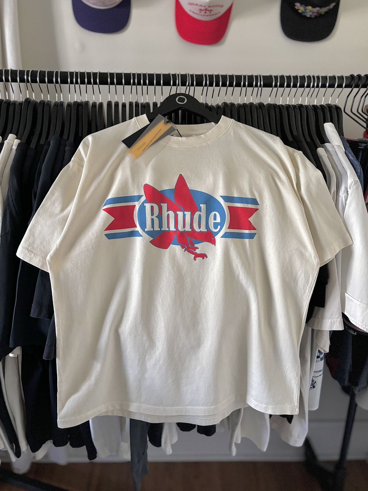 Rhude RHUDE EAGLE LOGO TEE Size US S / EU 44-46 / 1 - 1 Thumbnail
