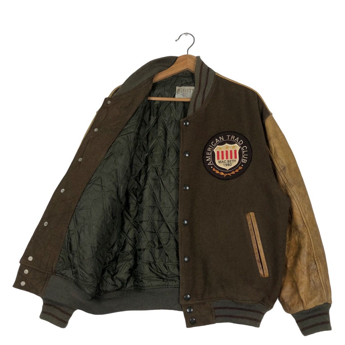 Japanese Brand 🔥Vintage Varsity Jacket Jumper Stadium Leather Macbeth Size US M / EU 48-50 / 2 - 11 Thumbnail