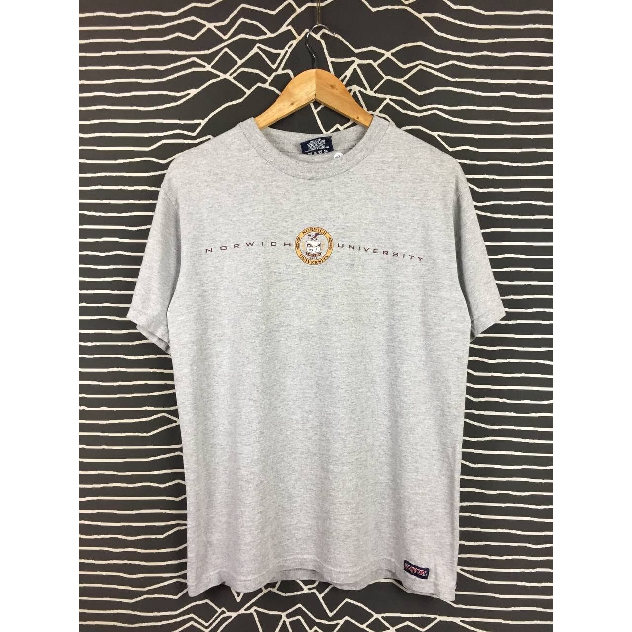 Jansport × Vintage Vtg Jansport Norwich University Made In Usa Collegiate Tee Size US M / EU 48-50 / 2 - 1 Thumbnail