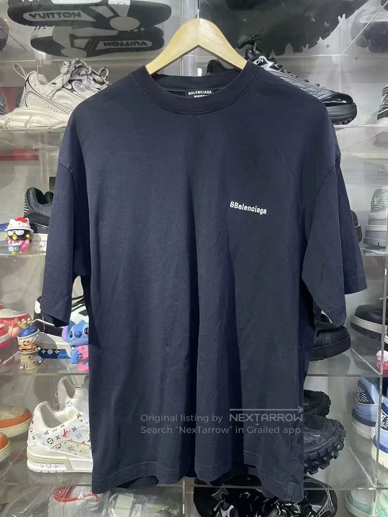 Balenciaga Balenciaga Short-sleeved crew-neck T-shirt with logo embro Size US M / EU 48-50 / 2 - 1 Thumbnail