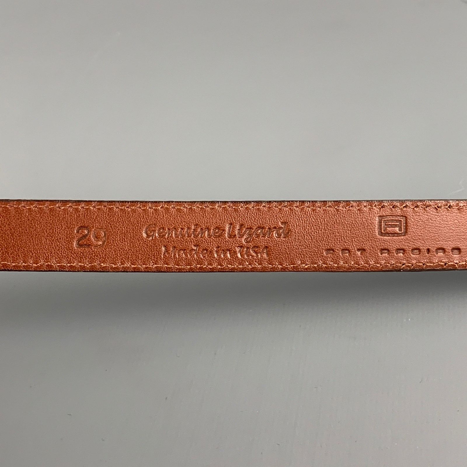 Other PAT AREIAS Size 29 Brown Lizard Belt Strap Size ONE SIZE - 4 Thumbnail