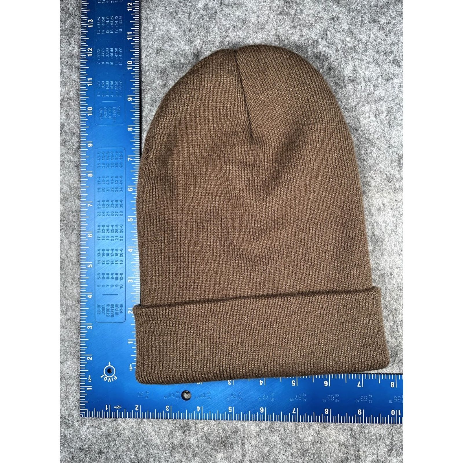 Port & Company Port & Company Beanie Mens One Size Brown Knit Cuffed Winter Embroidered R Logo Size ONE SIZE - 4 Thumbnail