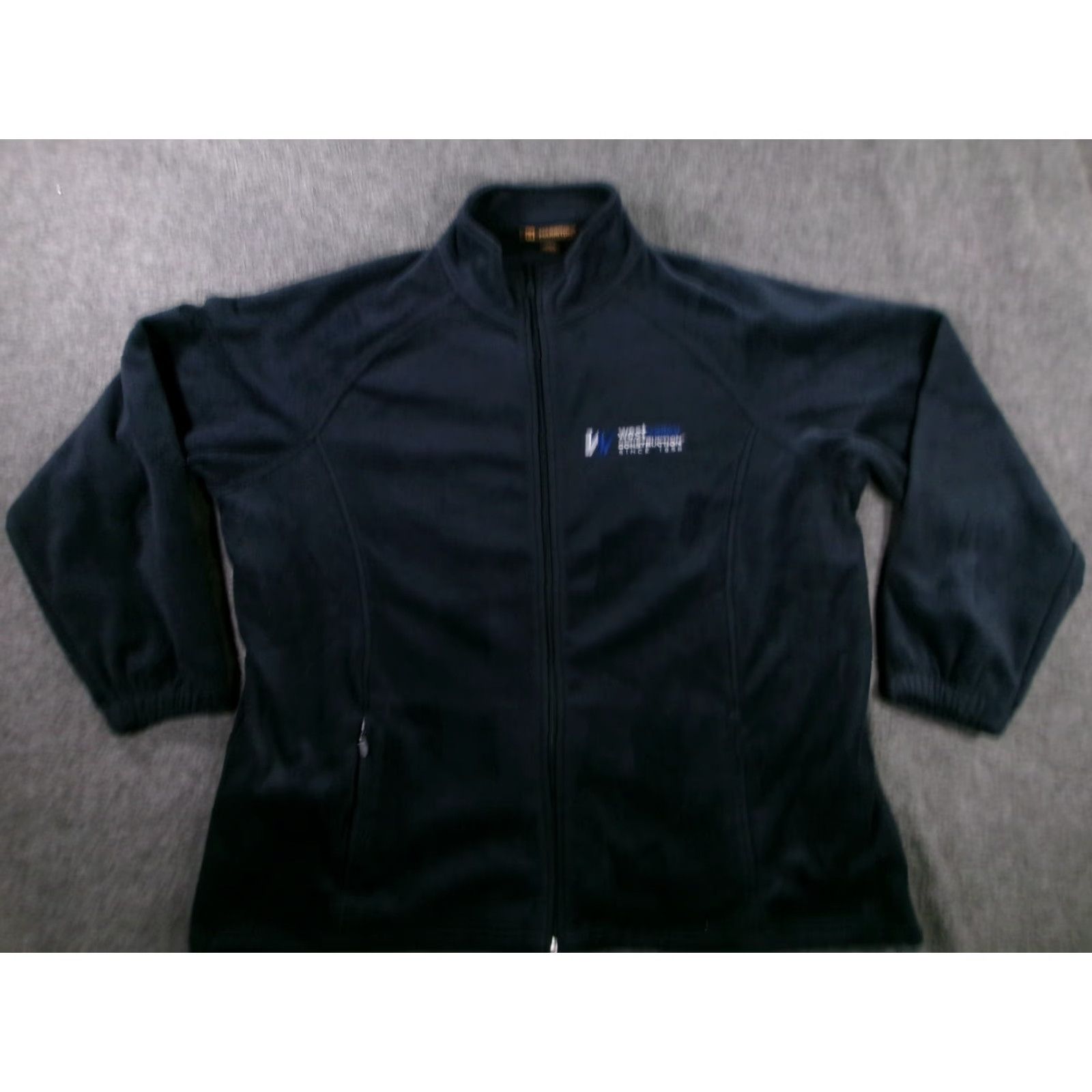 Vintage VINTAGE Harriton Jacket Mens 2XL Black Fleece Full Zip West Valley Construction Logo Size US XXL / EU 58 / 5 - 2 Thumbnail