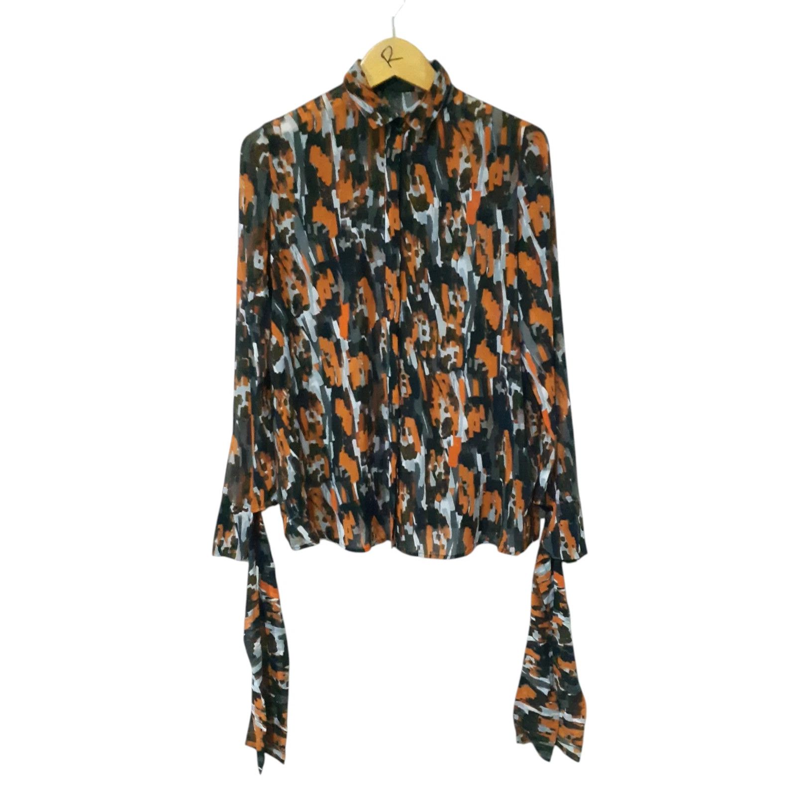 Roberto Cavalli Roberto Cavalli Just Cavalli Abstract Silk Shirt Blouse Size XS / US 0-2 / IT 36-38 - 1 Thumbnail