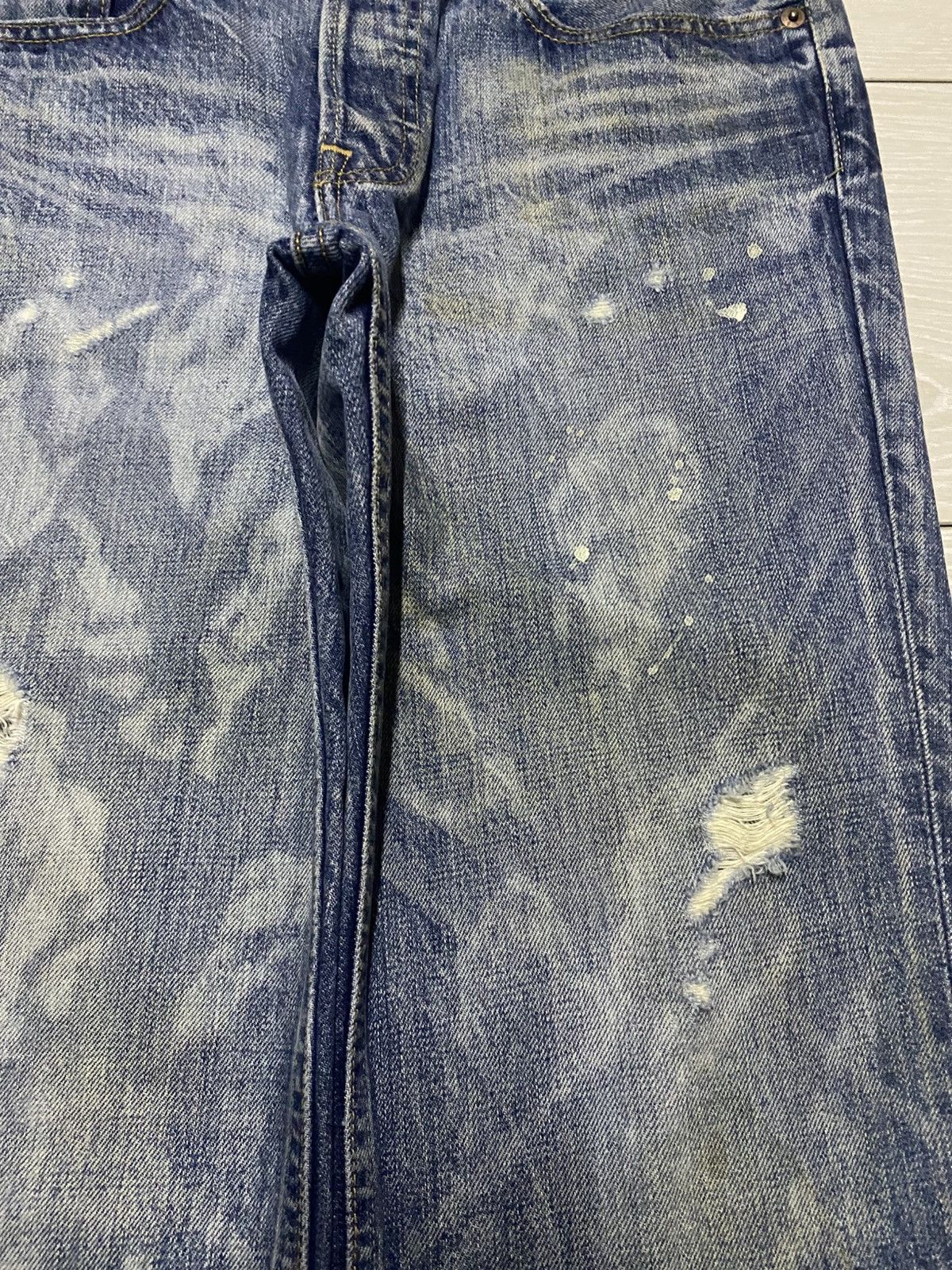 Levi's Vintage Levis 501 Bleached Distressed Jeans Size US 30 / EU 46 - 8 Thumbnail