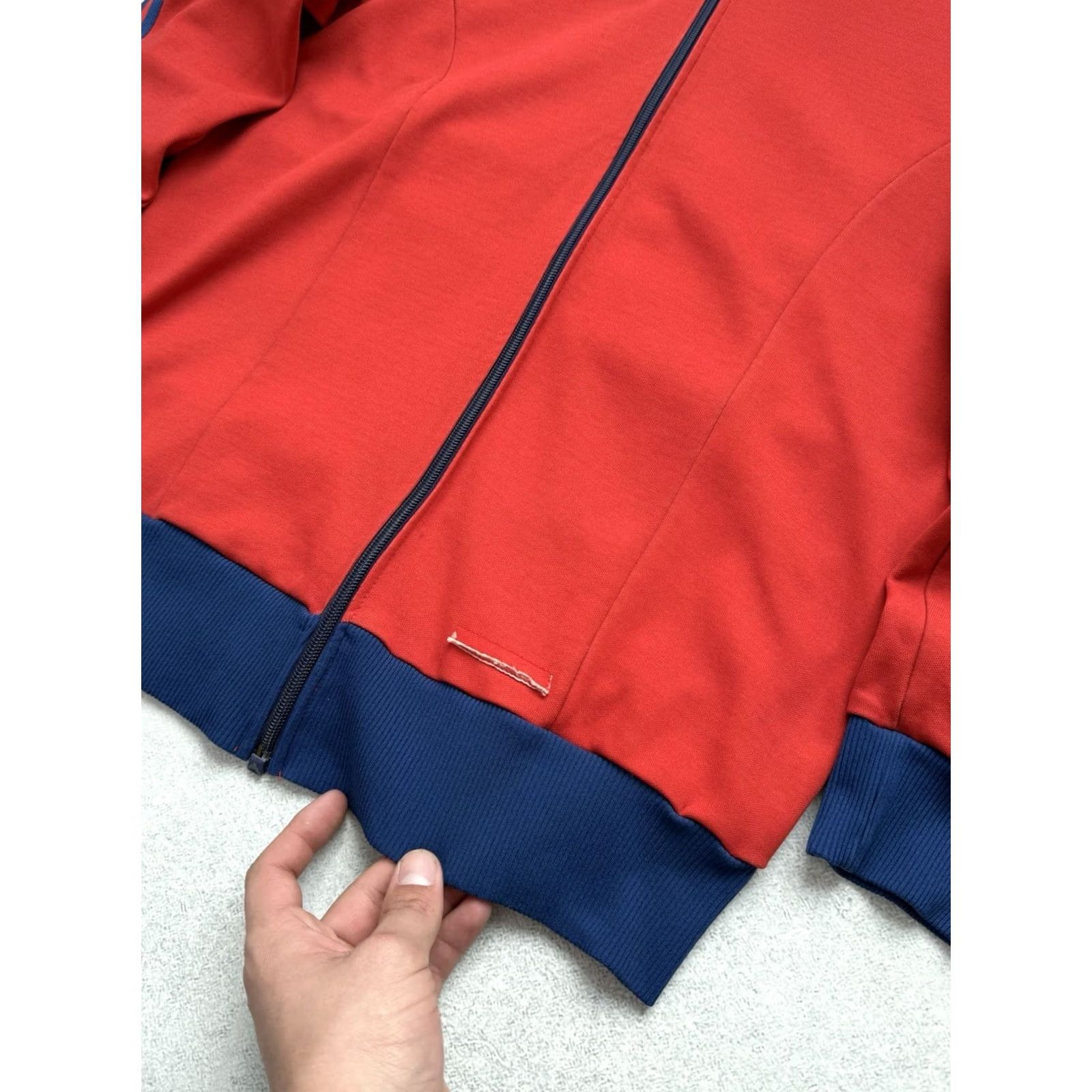 Adidas VINTAGE Adidas West Germany Track Jacket Red Mens M-L Zip Pockets 80s Sports Full Zip Wool? Size US M / EU 48-50 / 2 - 5 Thumbnail