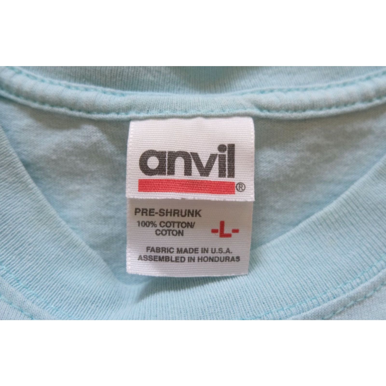 Anvil VINTAGE Anvil T-Shirt Blue 90s Outdoor Embroidered Deep Creek Lake Maryland Mens L Size US L / EU 52-54 / 3 - 7 Thumbnail