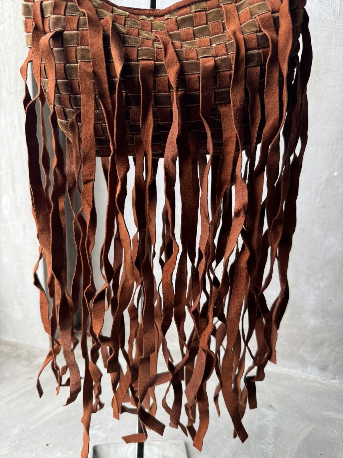 Bottega Veneta Bottega Veneta Fringe Hobo Intrecciato Suede and Velvet Mini Size ONE SIZE - 5 Thumbnail