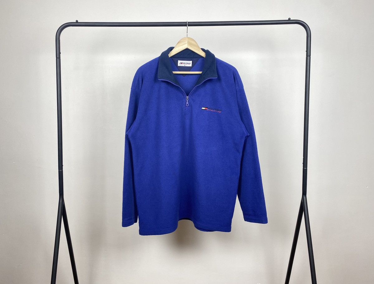 Tommy Hilfiger Hilfiger Athletics Fleece Jacket Zip Up Style Embriodered Size US XL / EU 56 / 4 - 1 Thumbnail
