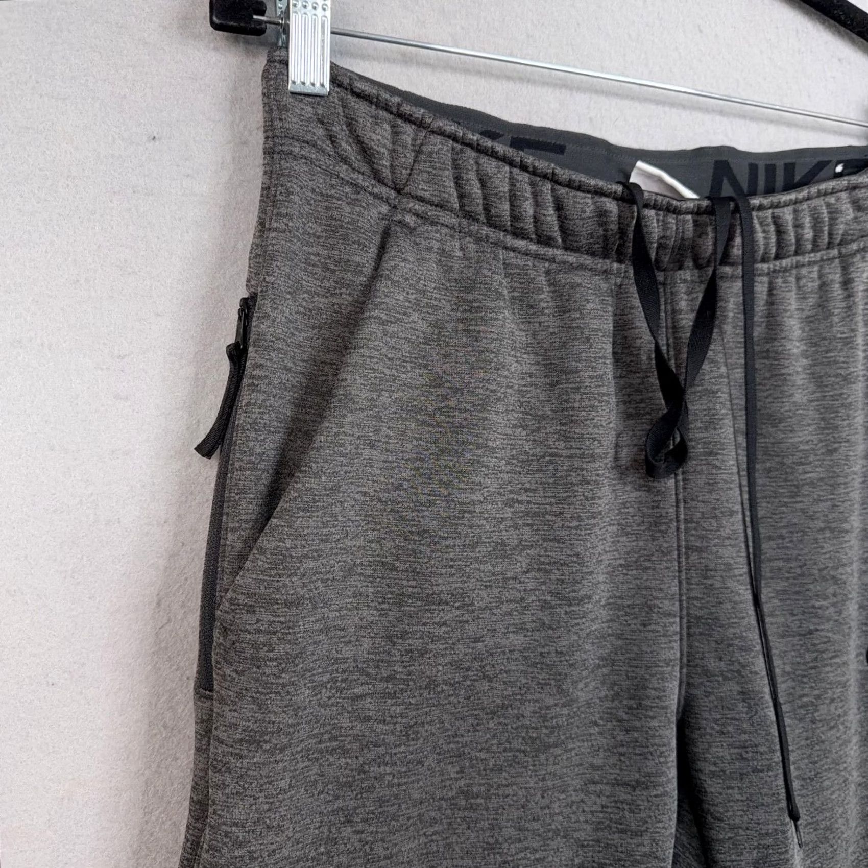 Nike Nike Therma-FIT Pants Mens Small Gray Fleece Joggers Sweatpants Athletic Size US 29 - 3 Thumbnail