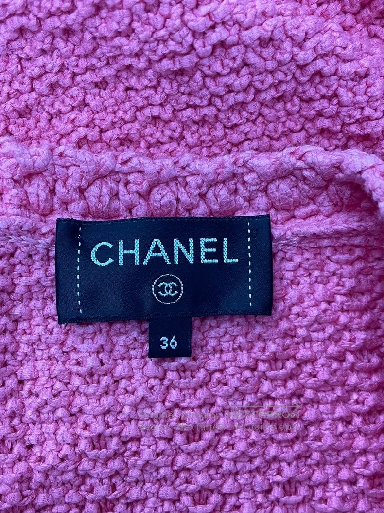 Chanel Chanel Pink long knitted vest Size XS / US 0-2 / IT 36-38 - 4 Thumbnail