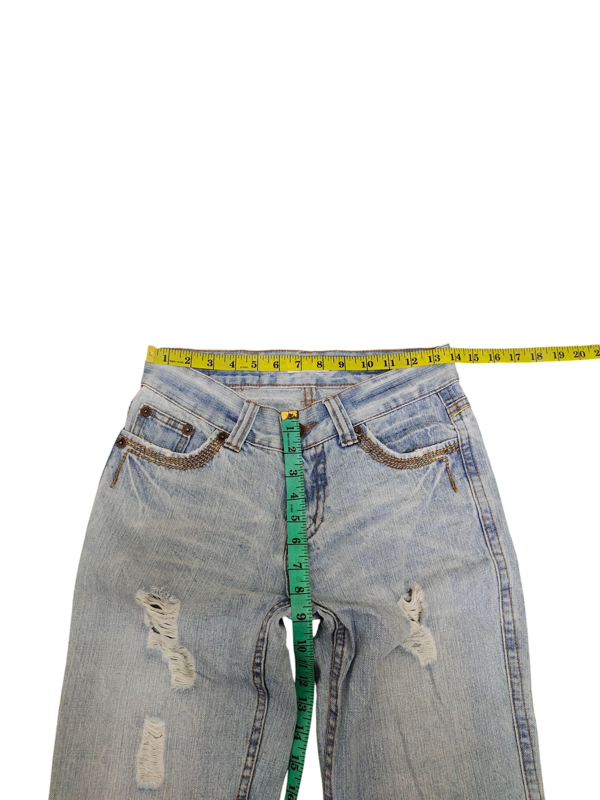 Hysteric Glamour × Undercover Japanese Brand Clef De Sol Clawmark Distress Faded Jeans Size US 29 - 16 Thumbnail