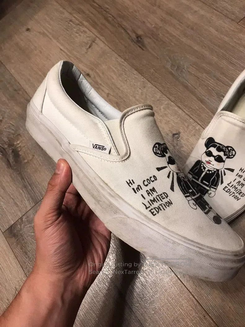 Chanel Limited Edition Chanel Vans Slip-Ons. Size US 10 / EU 43 - 3 Thumbnail