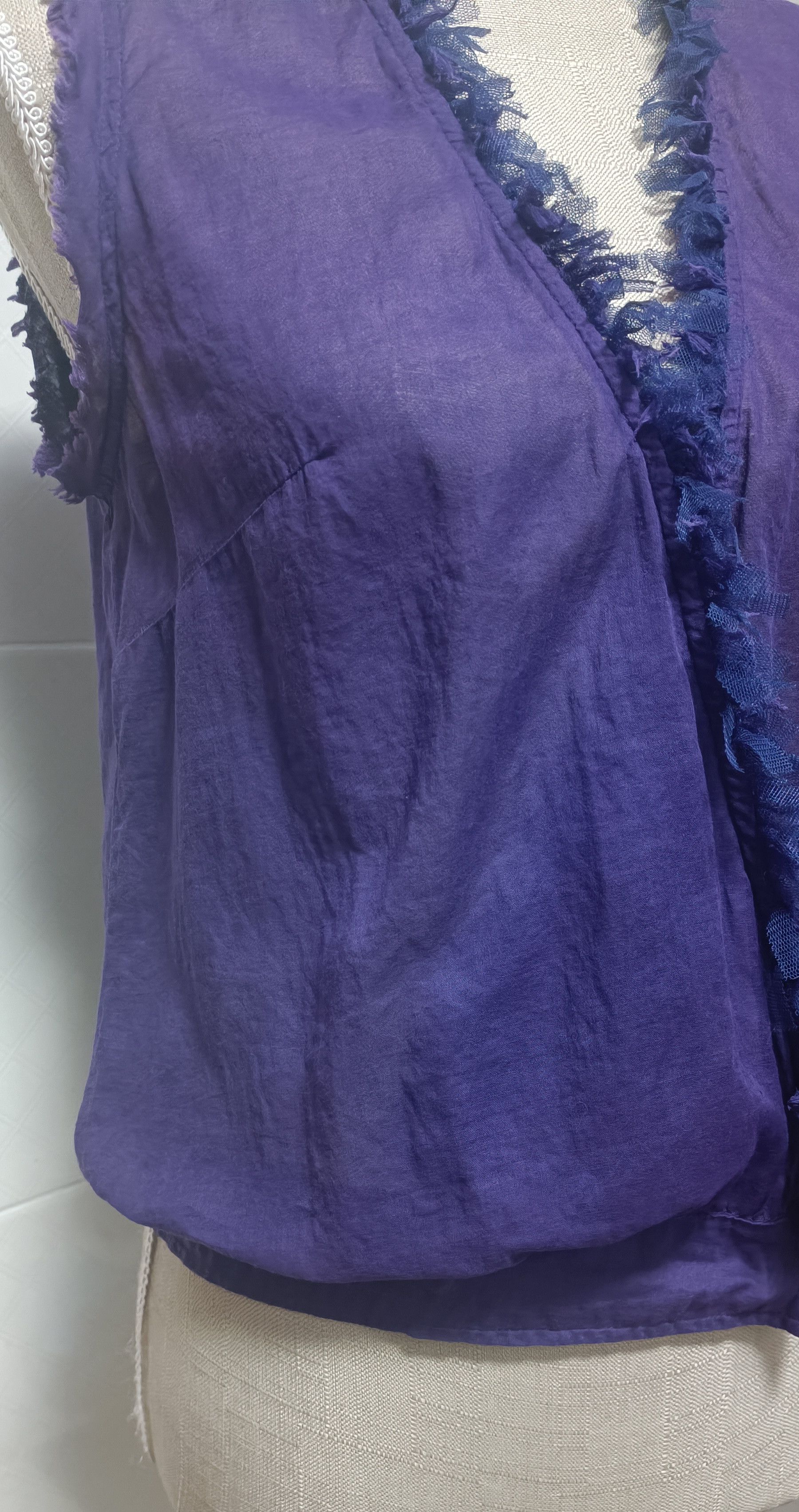 Jean Paul Gaultier Purple blouse with fringes Size M / US 6-8 / IT 42-44 - 7 Thumbnail