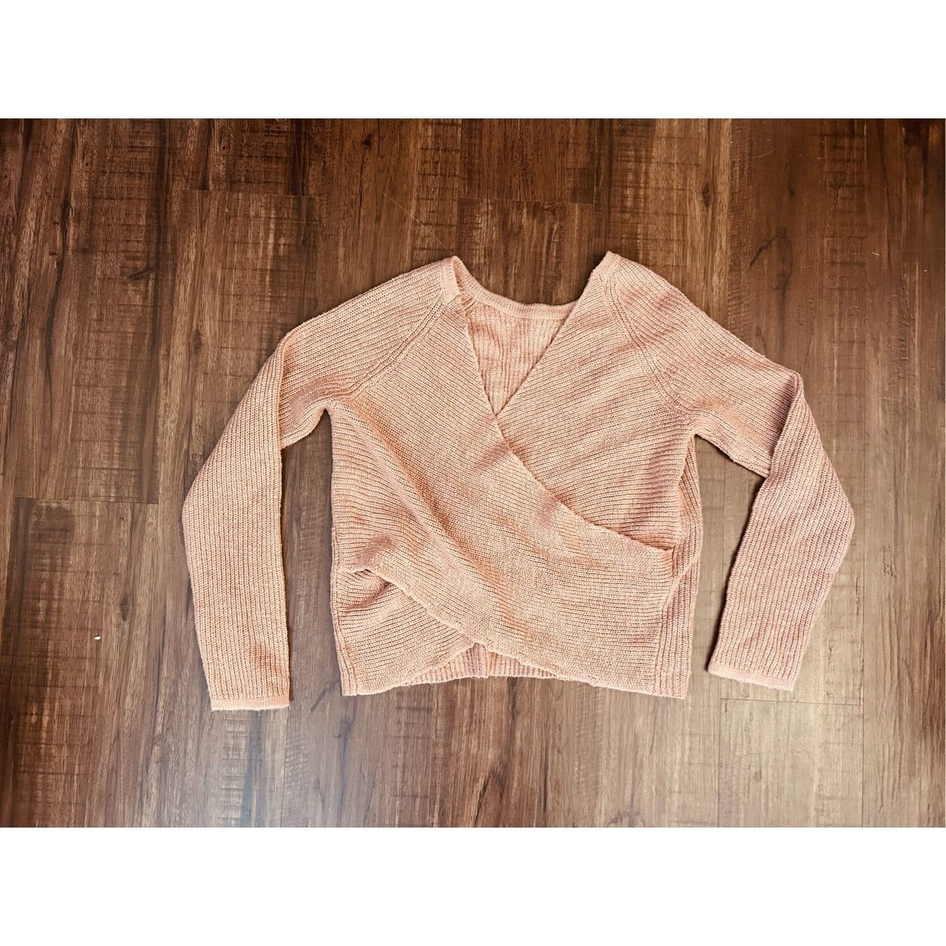 American Eagle Outfitters Aerie American Eagle Pink Ribbed Cross-Back Sweater, Sz Smal Size S / US 4 / IT 40 - 11 Thumbnail