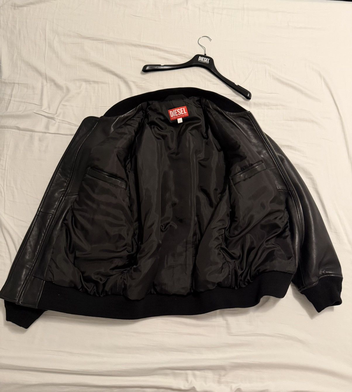 Diesel Diesel Leather Bomber Jacket FW2024 Size US L / EU 52-54 / 3 - 6 Thumbnail