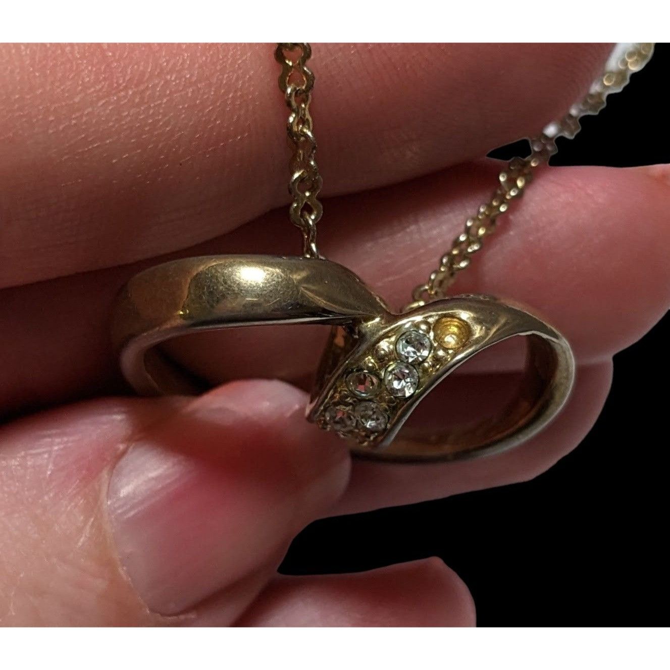 Other Open Heart-Shaped Rhinestone Pendant Necklace Size ONE SIZE - 7 Thumbnail