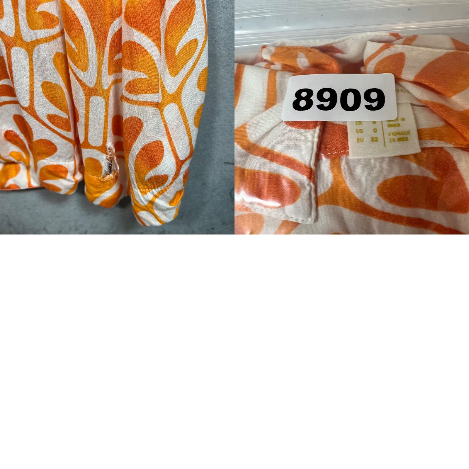 Vintage MAEVE Floral Print Shirt Dress, Orange, Long Sleeve, Adult Womens 0, V-Neck, Flower Theme Size XS / US 0-2 / IT 36-38 - 8 Thumbnail