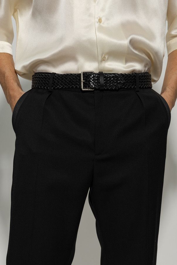 Saint Laurent Paris o1s1wg110724 Size: 75 / Motorcycle Buckle Vegetable Leather Size 28 - 3 Thumbnail