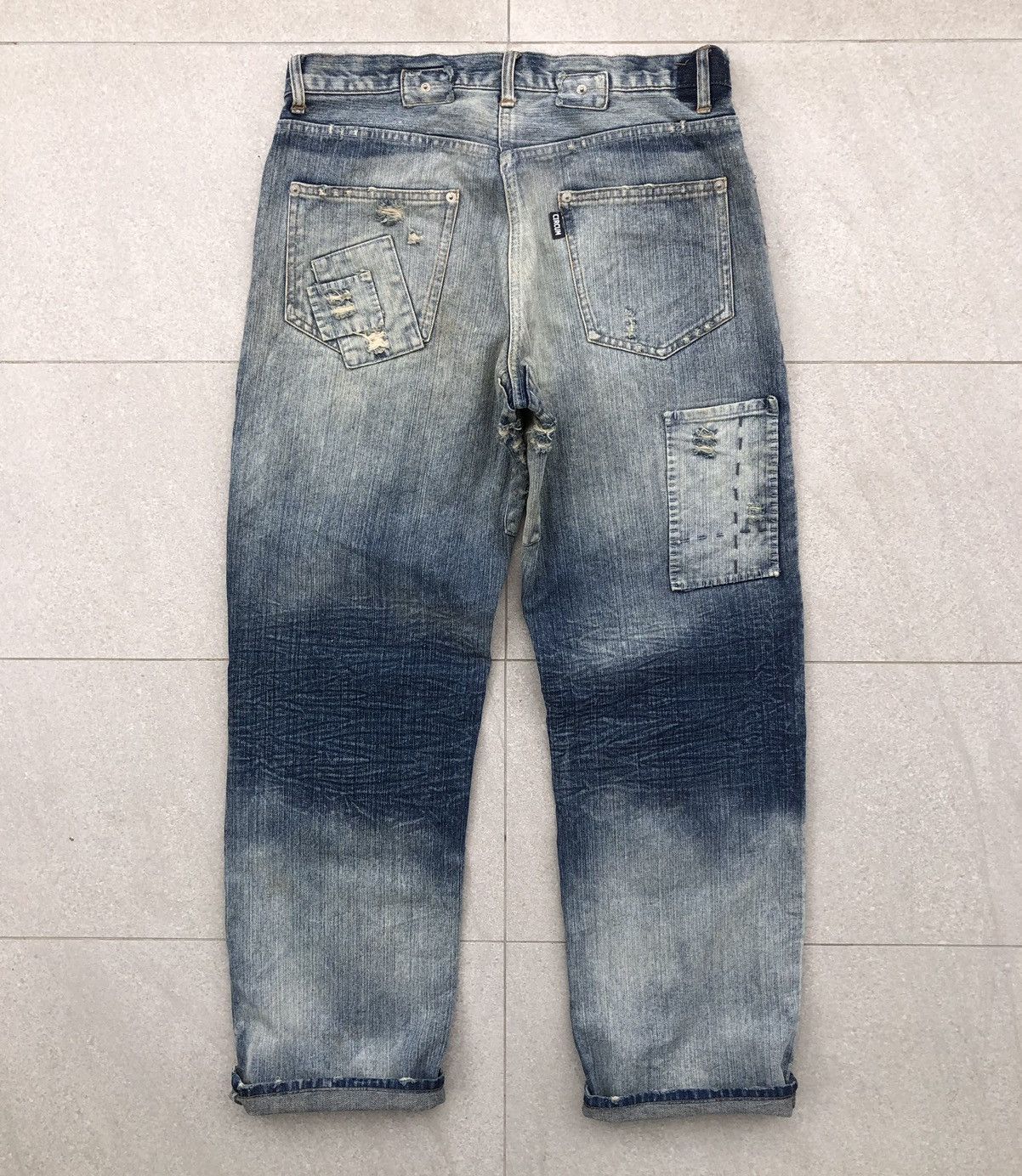 Japanese Brand CIRCUM Embroidery Patchwork Pant Kapital Archive Inspired Size US 33 - 2 Thumbnail