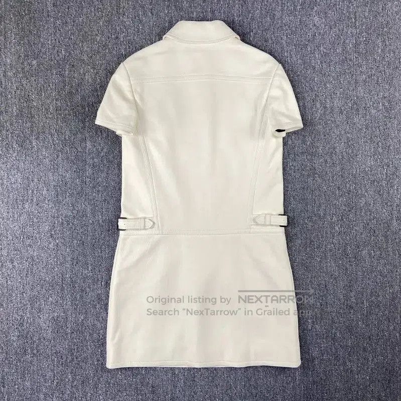 Dior Dior Cream Leather Women's Dress Size S . Size S / US 4 / IT 40 - 2 Thumbnail
