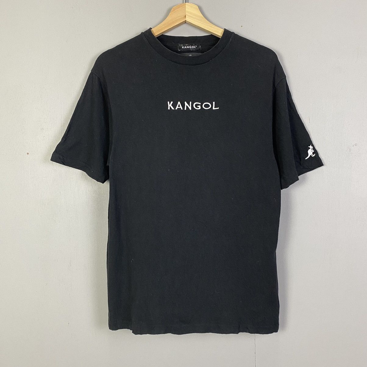 image of Kangol Embroiderd Centre Logo Tshirt in Black, Men's (Size Small)