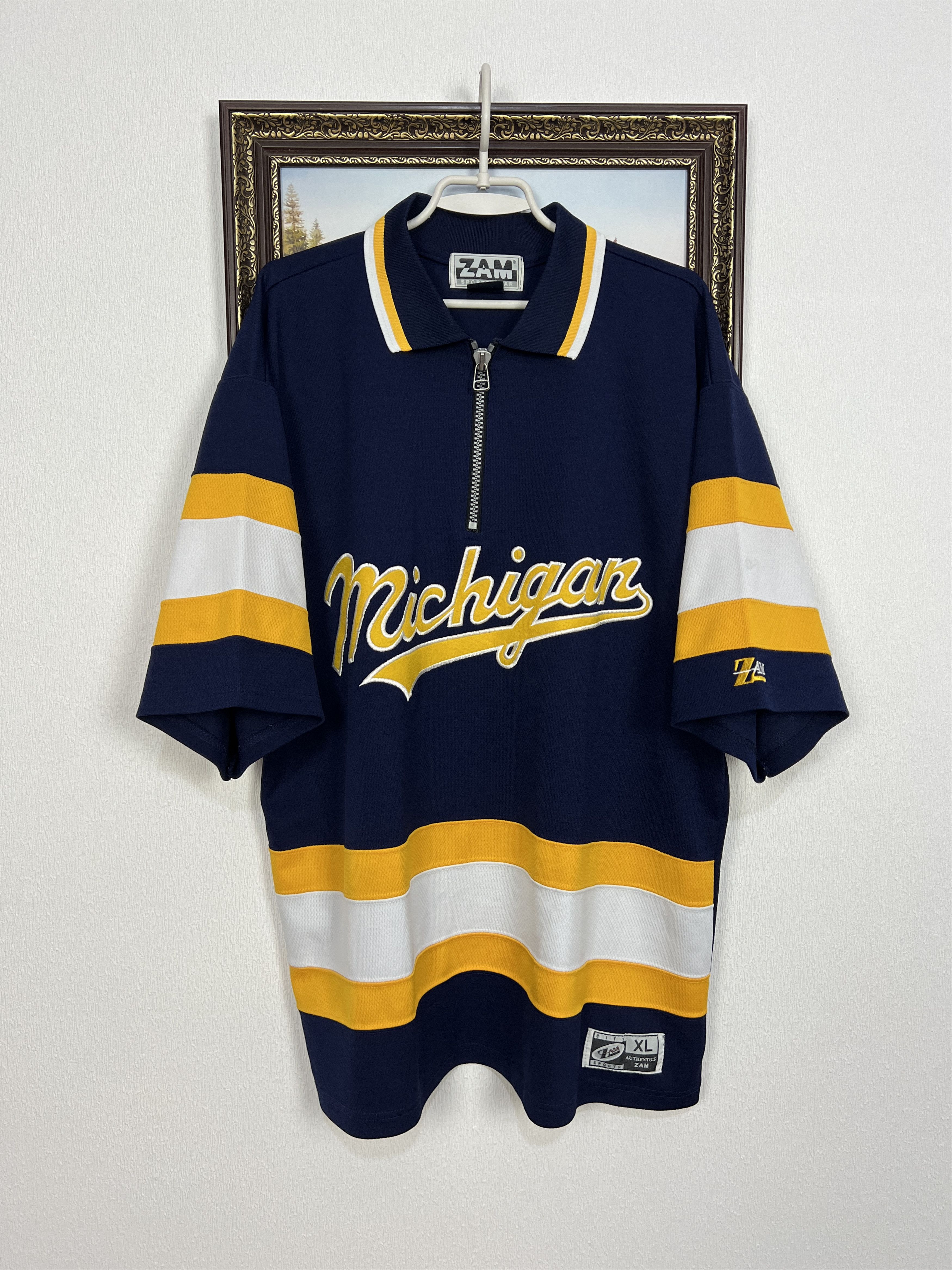 Vintage Michigan Wolverines NCAA Jersey Shirt Trikot Rare Size US XL / EU 56 / 4 - 1 Thumbnail