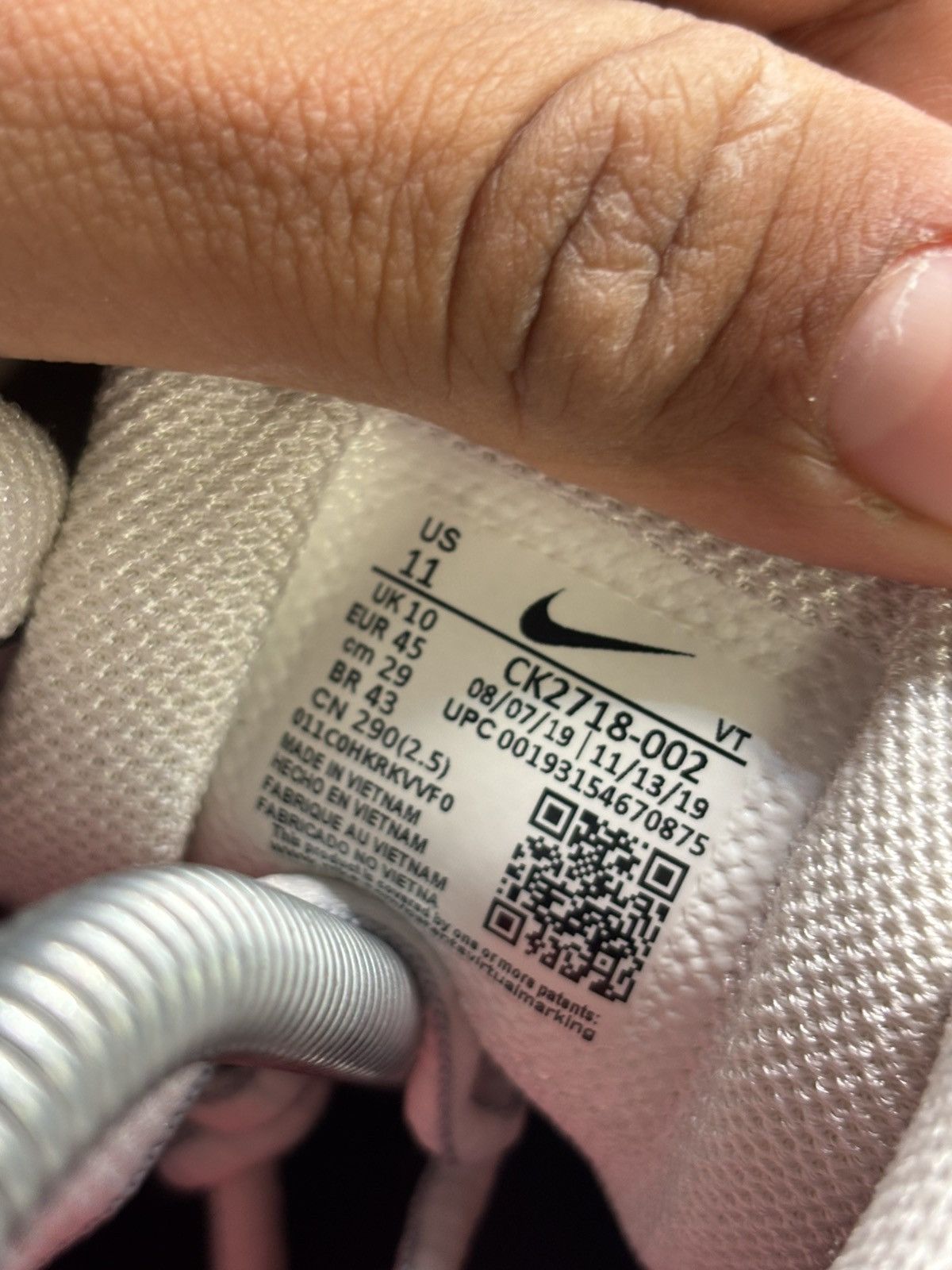 Nike Nike air vapormax 360 og grey red Size US 11 / EU 44 - 6 Thumbnail