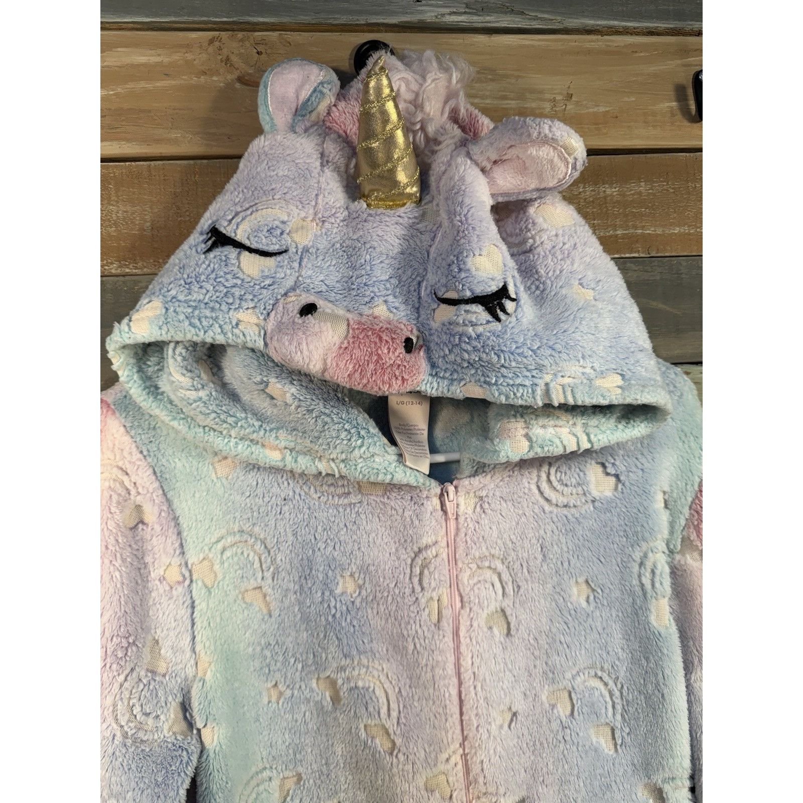 Other SECRET TREASURES Unicorn Rainbow Sleepwear Fleece One Piece Size ONE SIZE - 6 Thumbnail