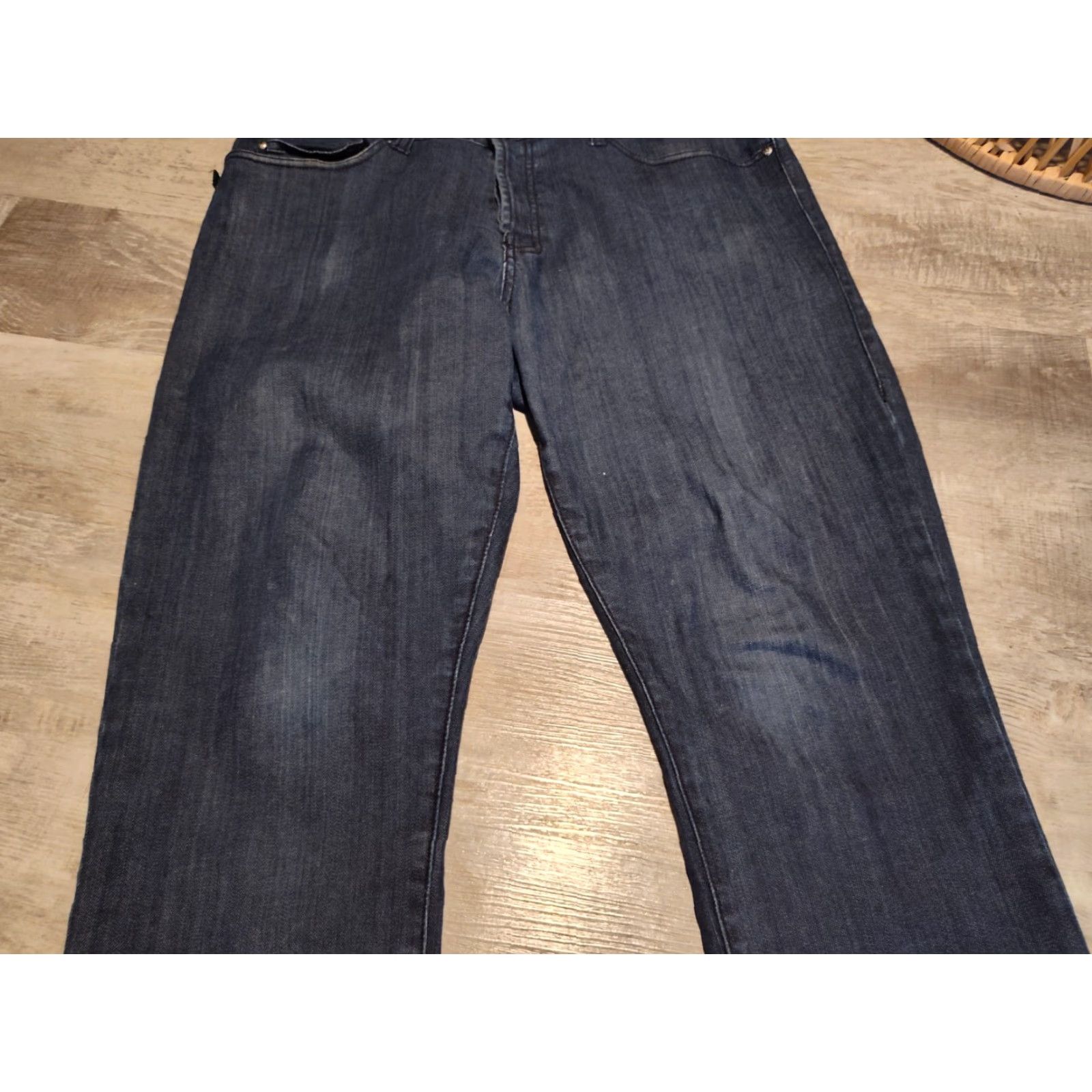 Vintage VINTAGE Social Collision Indie Fit Men's Blue Jeans Straight Stretch 36x30 Denim Dark Wash Casual Pants Size US 36 / EU 52 - 3 Thumbnail