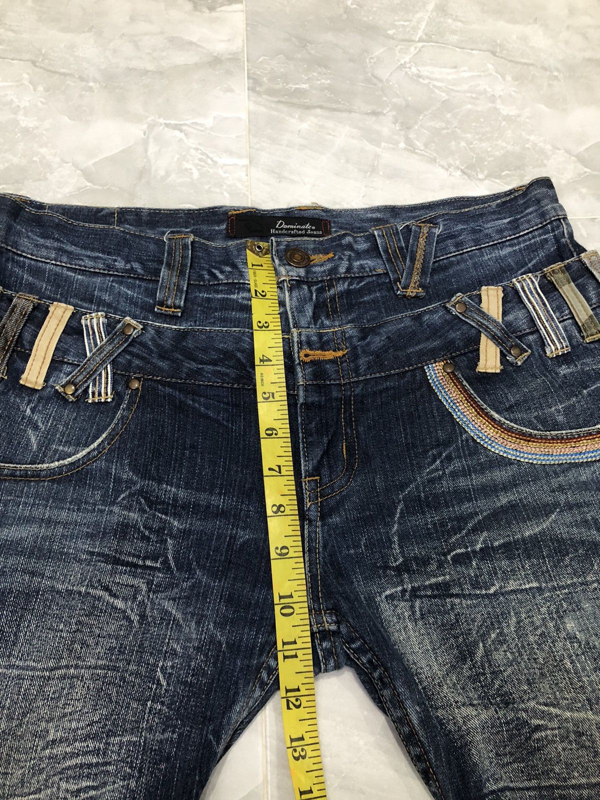 Japanese Brand Dominate Handcrafted 3/4 Denim – Double Waist + Patch Loop Size US 34 / EU 50 - 15 Thumbnail
