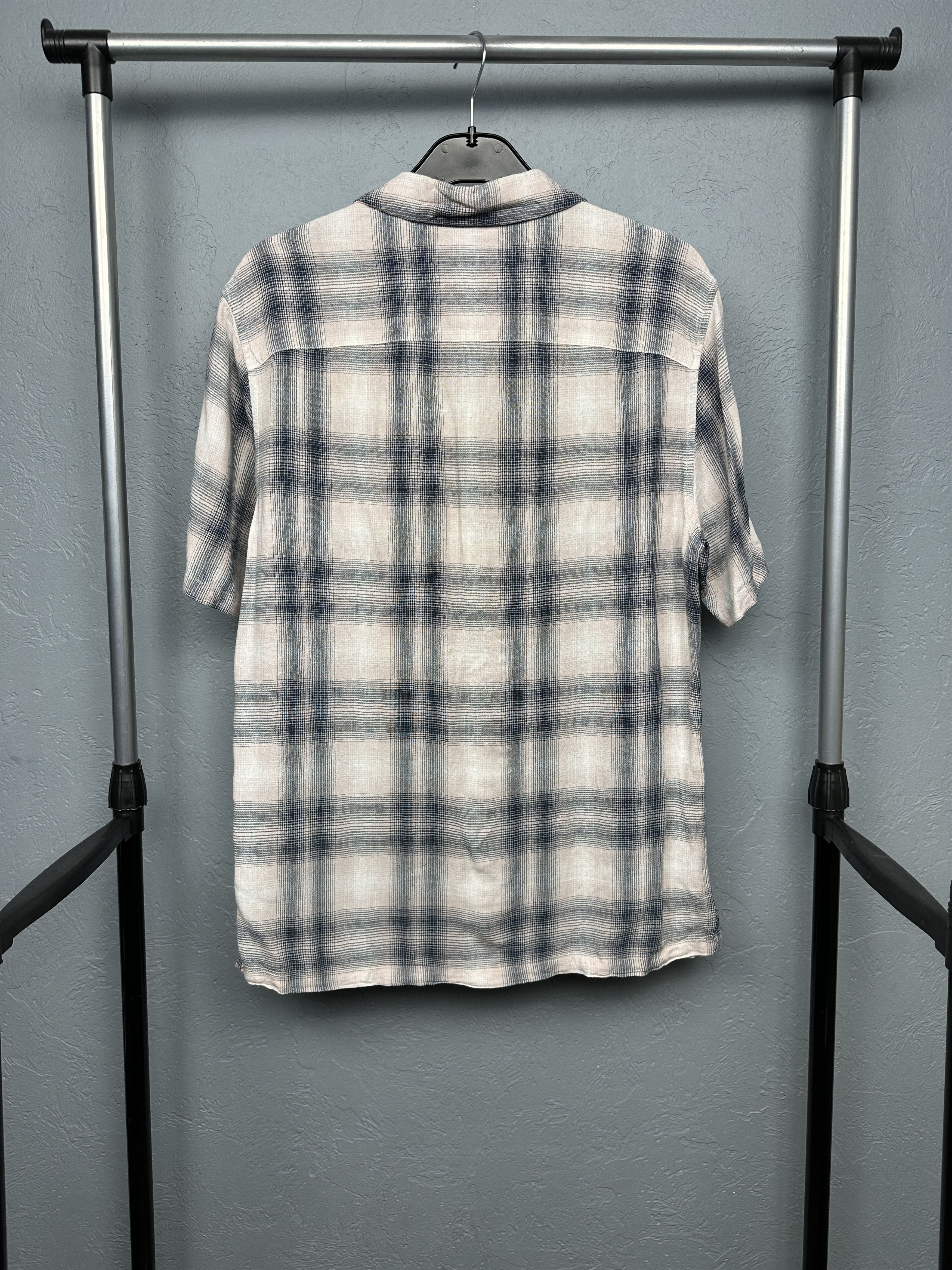 Allsaints Allsaints Mens Tampa Short Sleeve Plaid Oversized Shirt Size US XS / EU 42 / 0 - 5 Thumbnail