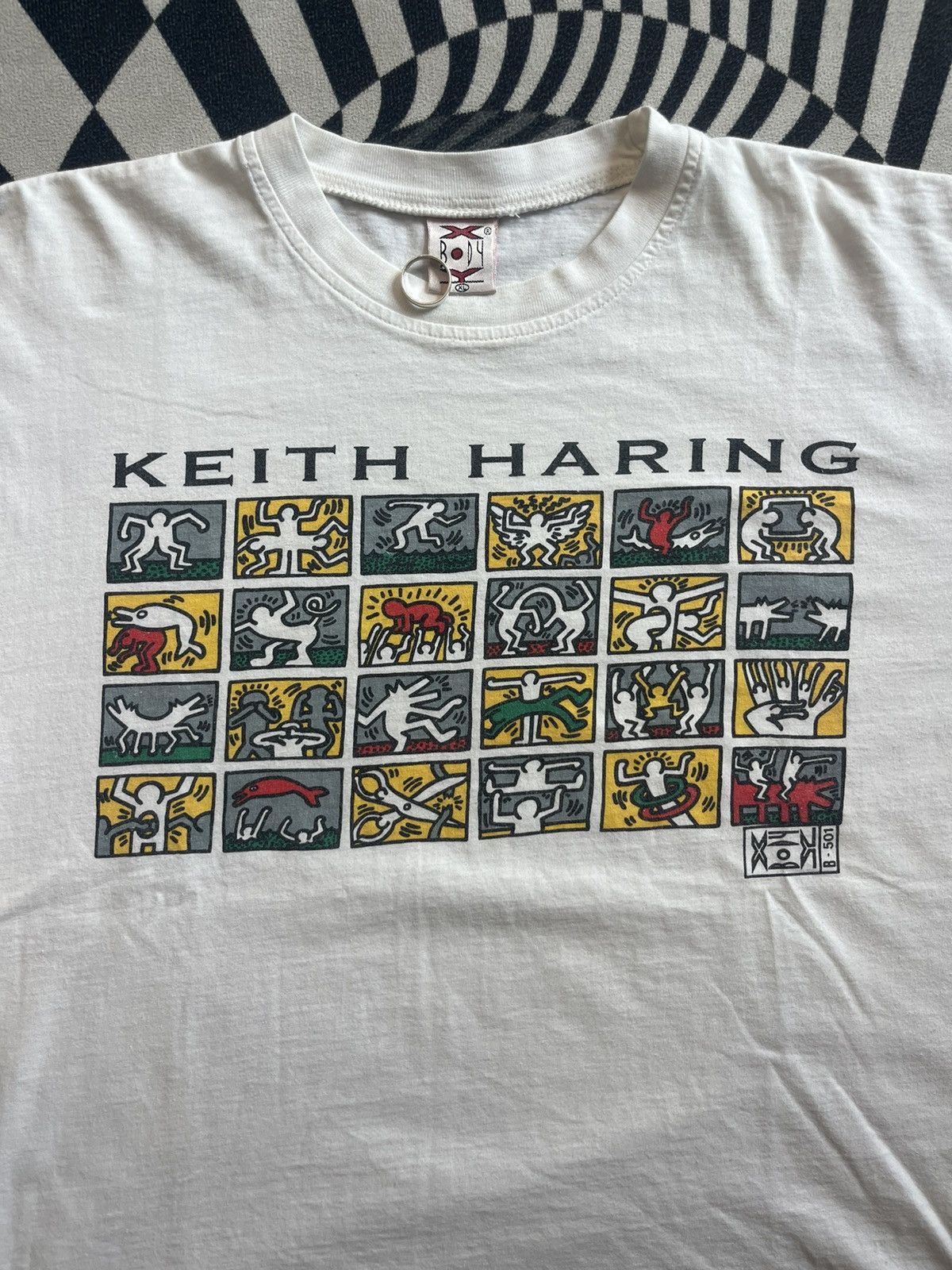 Arts & Science Vintage KEITH HARRING 90’s By X-Body Tshirt Size US XL / EU 56 / 4 - 5 Thumbnail