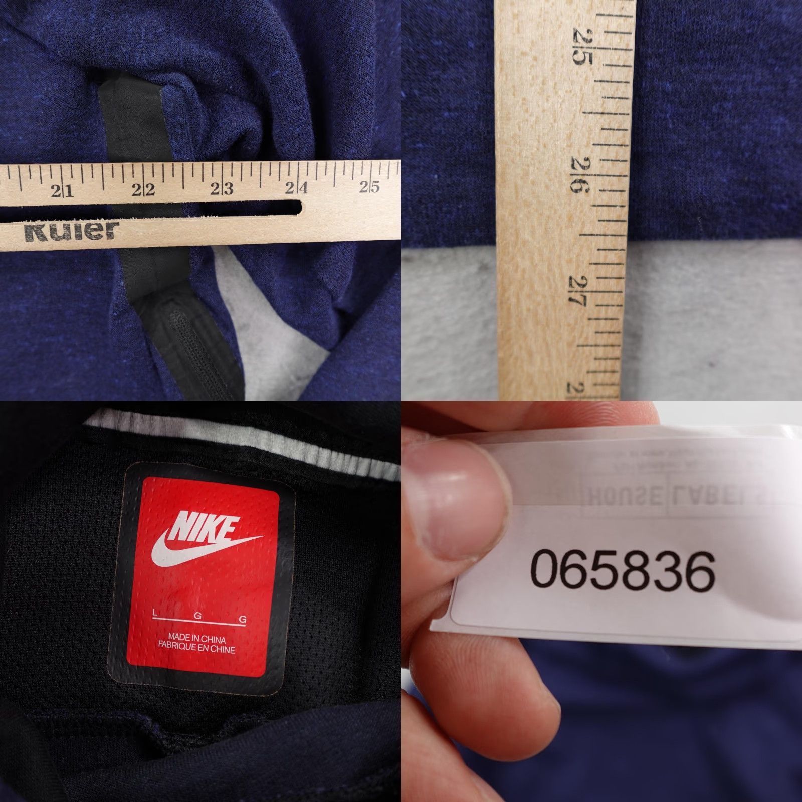 Nike Nike Hoodie Mens Large Blue Tech Fleece Funnel Neck Pullover Sweatshirt Athletic Size US L / EU 52-54 / 3 - 8 Thumbnail