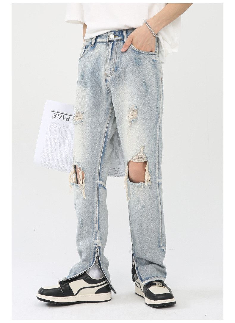 Japanese Brand High street trend hip hop retro washed ripped jeans Size US 32 / EU 48 - 3 Thumbnail
